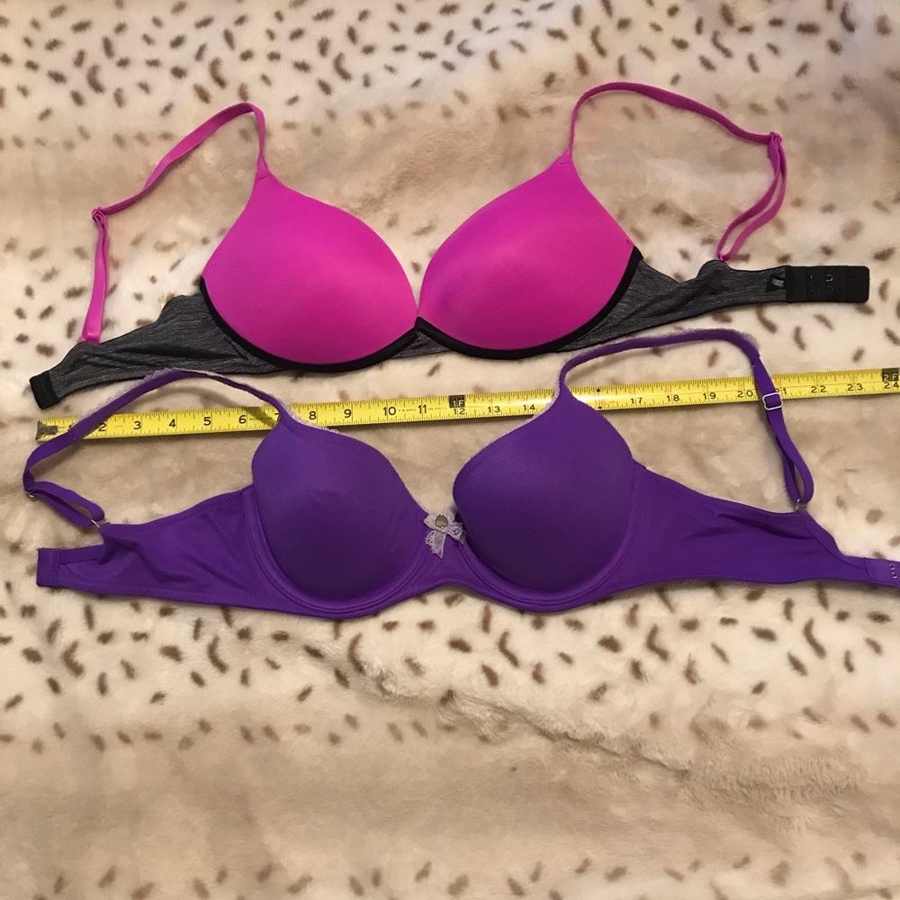 Victoria secret & VS PINK 34C bras - purple & pink both padded